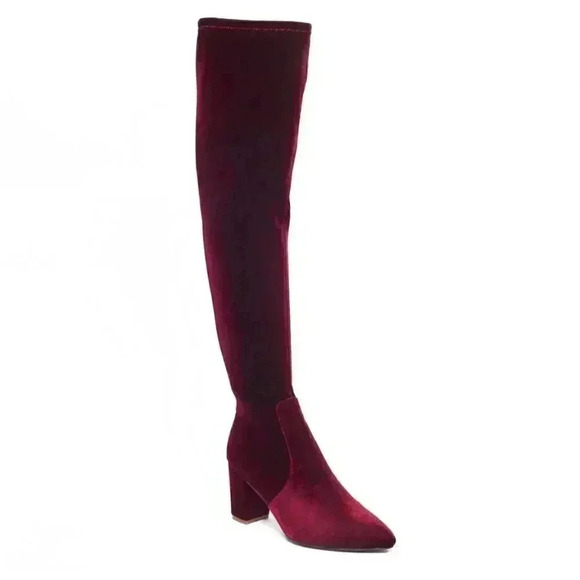 smash shoes Shoes - Smash Shoes Women's Malia Extra Wide Calf Block Heels Over-the-Knee Boots - Exte